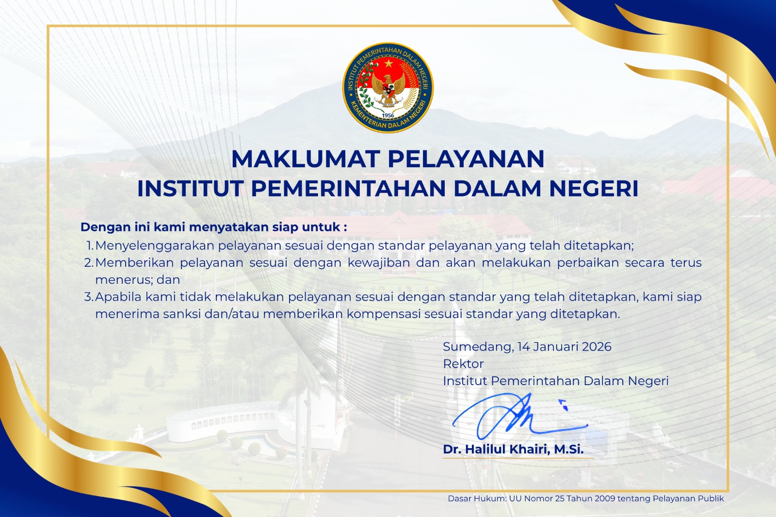 IPDN, ipdn, Maklumat Pelayanan